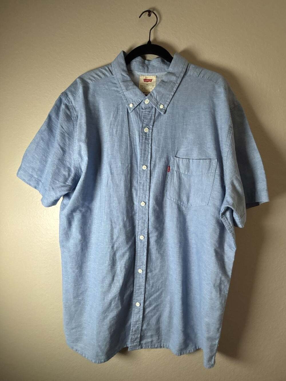Levi's Short Sleeve Classic One-Pocket Button-Down Shirt, Style 3LGSW1750 Sz XXL